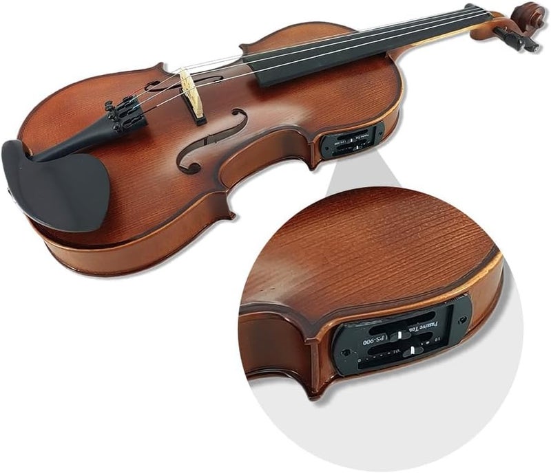 YoungMonic Electric Violin 4/4 Full Size Left Handed Violin For Beginners with Extra Strings Case and Bow Designed Fashioned From Maple and Spruce - Image 5